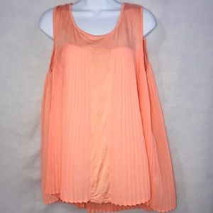 A.N.A. Pleated Tank Peach Xtra Large